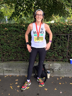 With my medal at the Cardiff Half Marathon