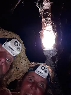 Selfie of Murielle and me in the cave