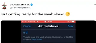 Southampton troll themselves by muting '9-0' on Twitter ahead of Leicester clash