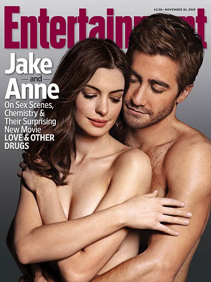Jake Gyllenhaal shirtless Anne Hathaway topless naked Entertainment Weekly