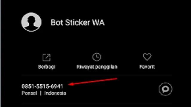 Nomor Bot Stiker WA