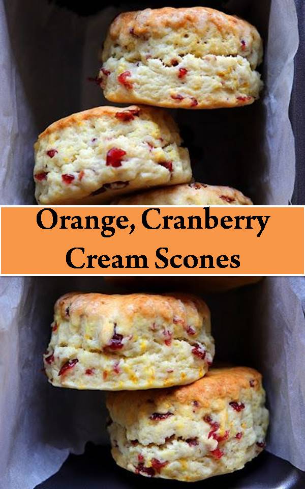 Orange, Cranberry Cream Scones