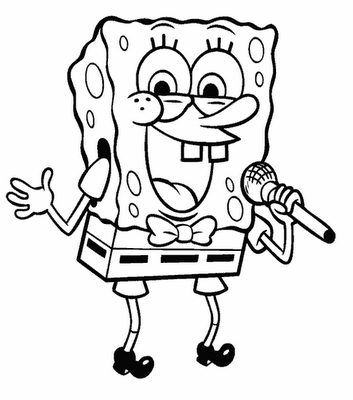 Spongebob Coloring Sheets on Spongebob Karaoke Coloring Pages    Disney Coloring Pages