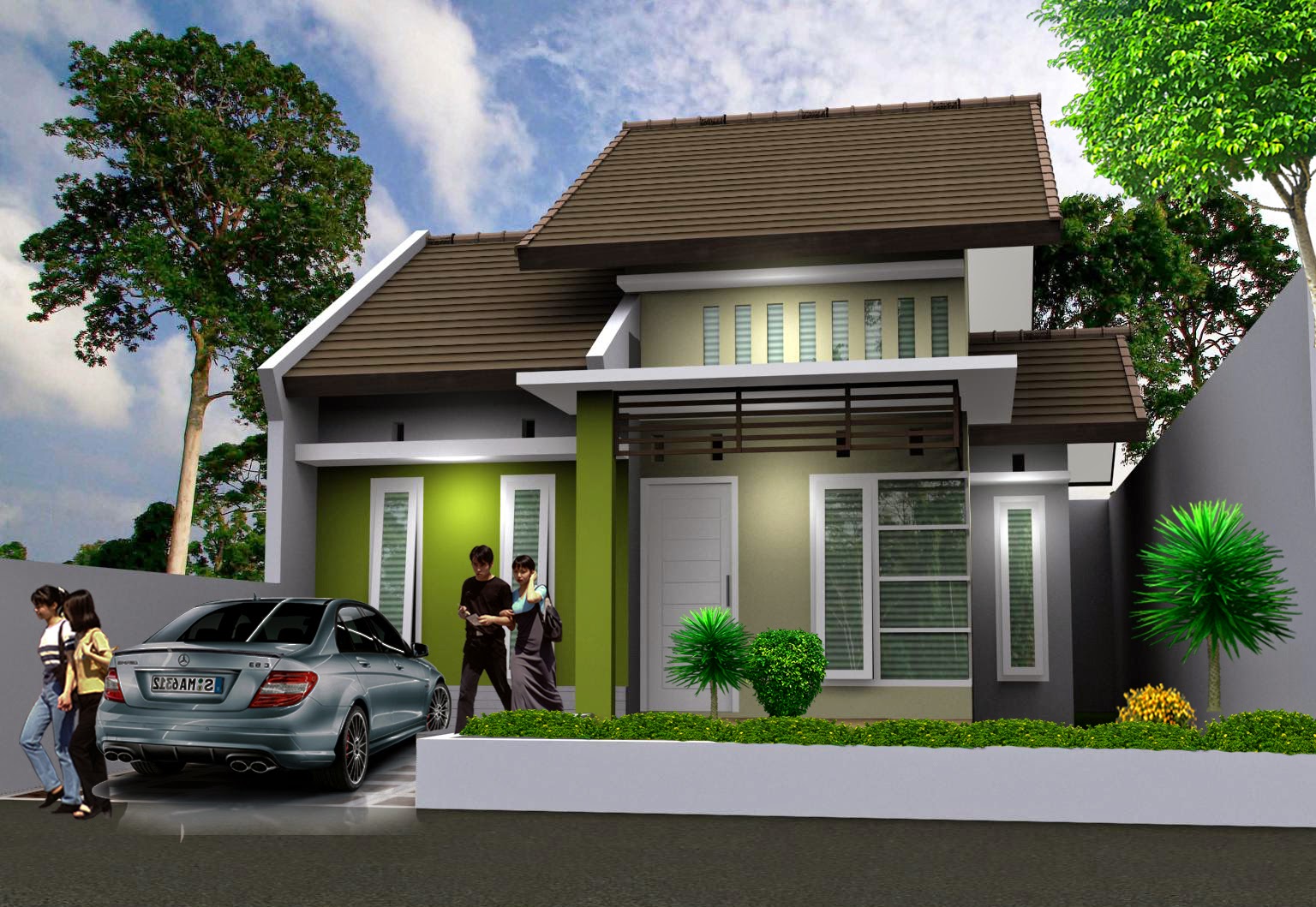 Contoh Desain  Rumah  Minimalis Tipe  45 