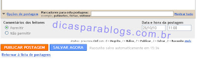 post programado no blog