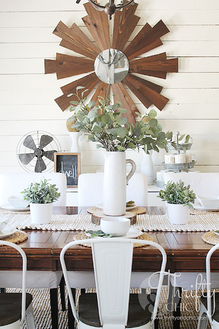 DIY Framed dried lavender gallery wall. DIY botanical prints. Gallery wall ideas with botanical prints. White and rustic farmhouse dining room. Modern farmhouse dining room decor and ideas