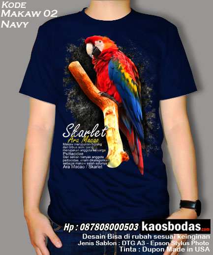 Kaos Burung Makaw 02