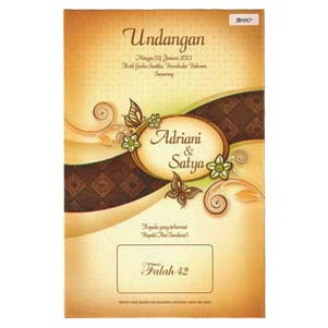 Falah 42, Undangan Coklat manis, dengan harga ekonomis