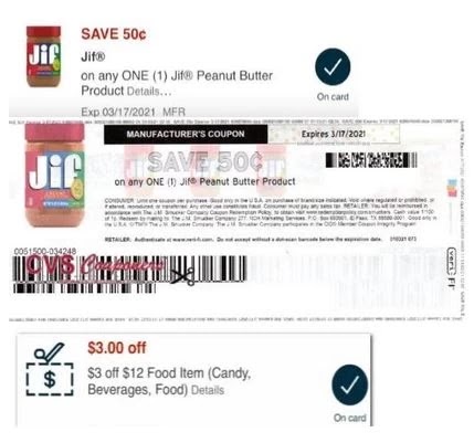 Peanut butter coupons
