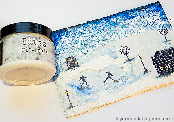 Layers of ink - Mixed Media Winter Landscape Tutorial by Anna-Karin Evaldsson.