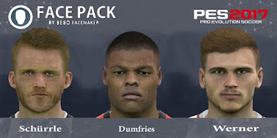 PES 2017 Facepack Dumfries & Schürrle & Werner by Bebo