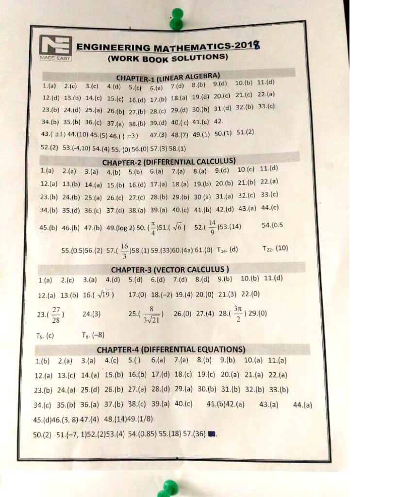 Made Easy Mathematics Workbook key