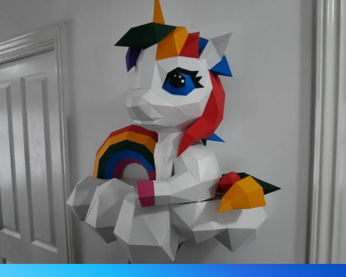 Papercraft Unicorni en nube Pdf