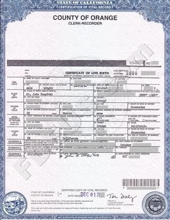Orange County Birth Certificate California |Get Vital ...