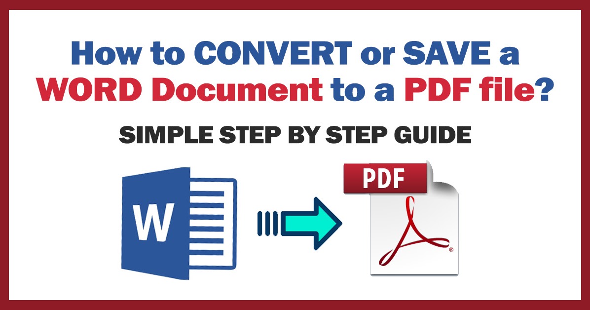 How to convert a Word document to PDF? Simple Guide