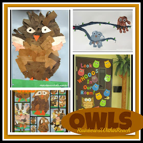 photo of: Owls in Kindergarten and Preschool Collage via RainbowsWithinReach