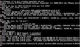 Command line view while decompressing theVideo thorugh FFMPEG command line tool