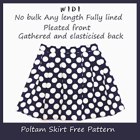 DIY any size Free Pleated skirt with lining free tutorial and pattern 