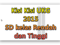 Kisi-Kisi UKG 2015 SD kelas Rendah dan Tinggi