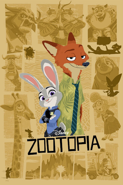 Disney's Zootopia Screen Print by Joe Dunn x Cyclops Print Works