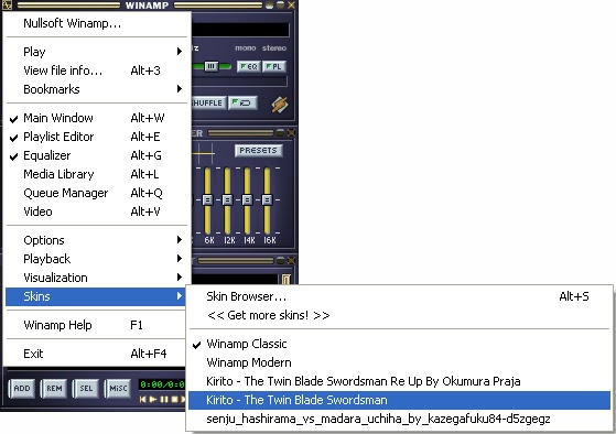 Cara mengganti skin winamp