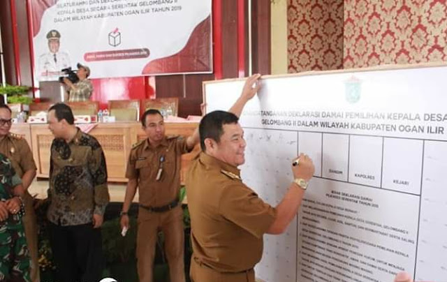 Bupati Oi Hadiri Deklarasi Damai Pilkades Serentak