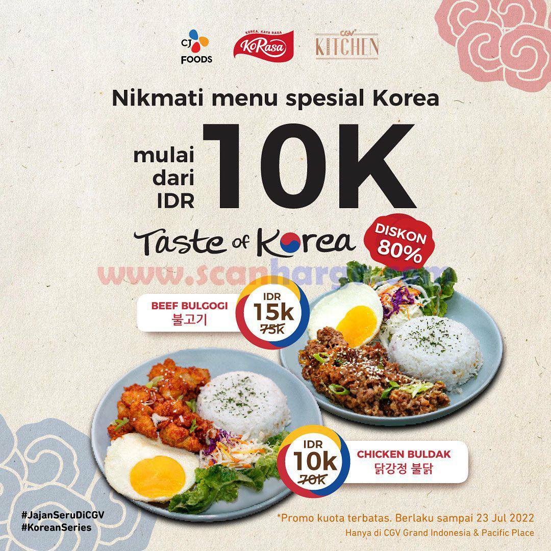 CGV KITCHEN Promo TASTE Of KOREA - Harga Spesial mulai Rp 10.000