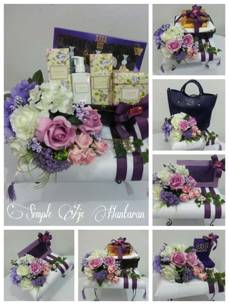 Simple Aje Hantaran: Hantaran Purple dan Putih - Amer & Amira