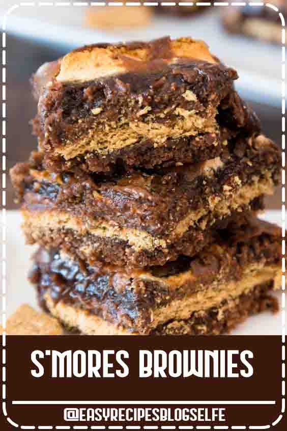 S’mores Brownies are chewy, moist and ooey gooey good! This easy recipe combines brownie mix with graham crackers, marshmallows for a decadent dessert nobody can resist! Perfect for game day, parties, holidays and everyday indulgences. #EasyRecipesBlogSelfe #EasyRecipesHealthy #videos #dessert