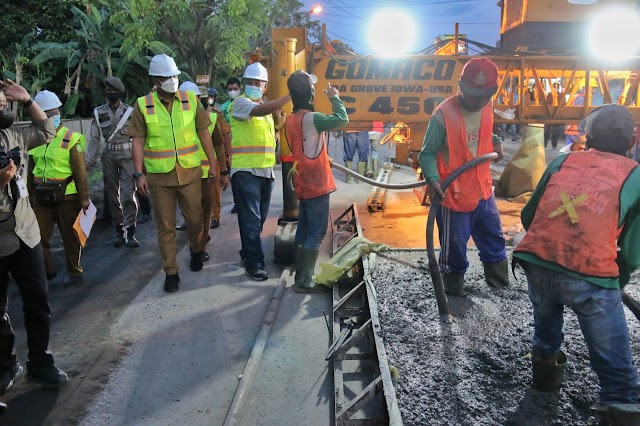 Bobby Nasution Pantau Proses Pembetonan Jalan Pancing 1