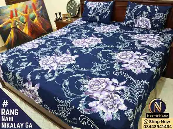 Buy Cotton Satin Bed Sheets Online in Pakistan | D58
