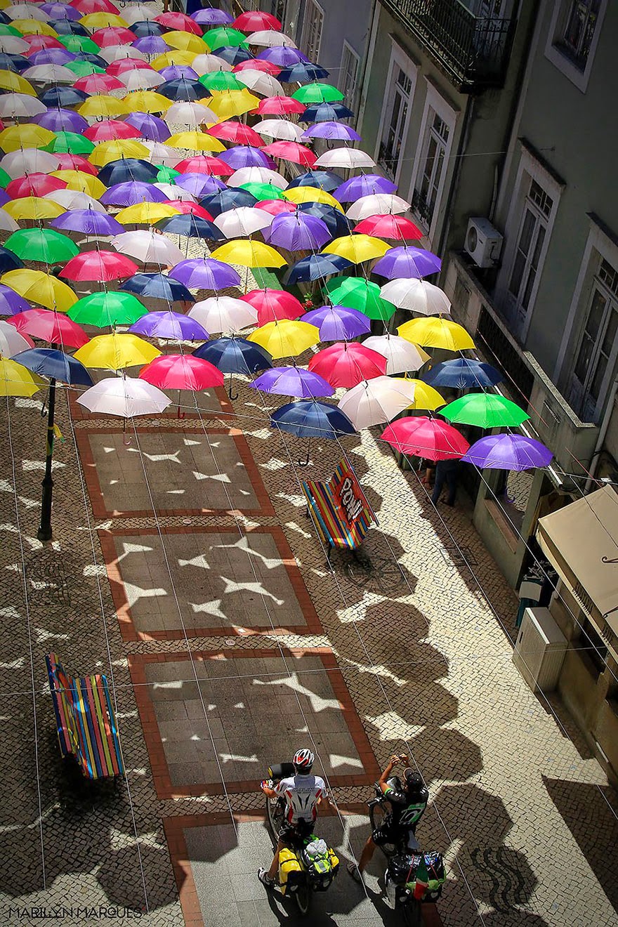 Hundreds of Umbrellas Once Again Float Above The Streets in Portugal