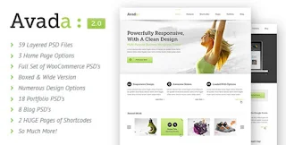 Avada PSD Template Website Builder