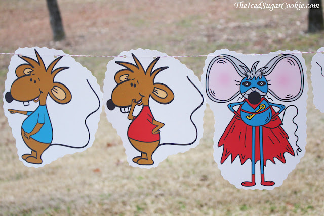 Stincel And Ringlet Birthday Party Flag Hanging Banner DIY Idea-Woodpepper, Pecan, Walnut, Roaster, Drip Drop Freezer Bern, Cotton Candy King