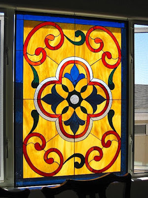 stained glass window panels. this stained glass panel a