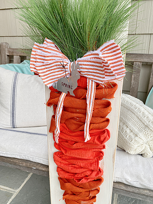 orange carrot with bow