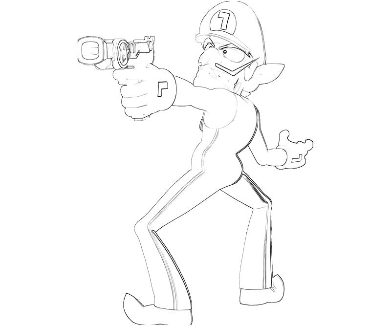 printable-waluigi-shooting-coloring-pages