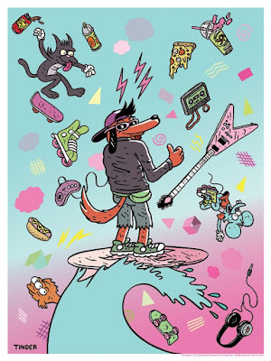 The Simpsons “Poochie” Screen Print by Jeremy Tinder x Dark Ink Art x Acme Archives