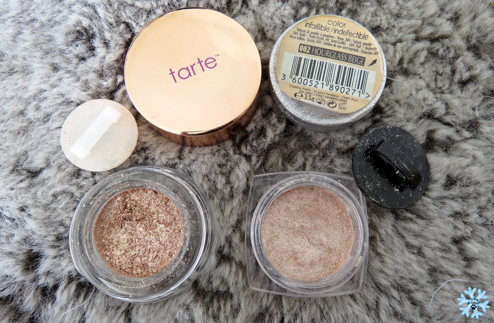 Tarte contre L'Oréal avec le velouté de poudre paupière 