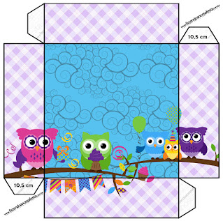 Colored Owls: Free Printable Quinceanera Boxes.