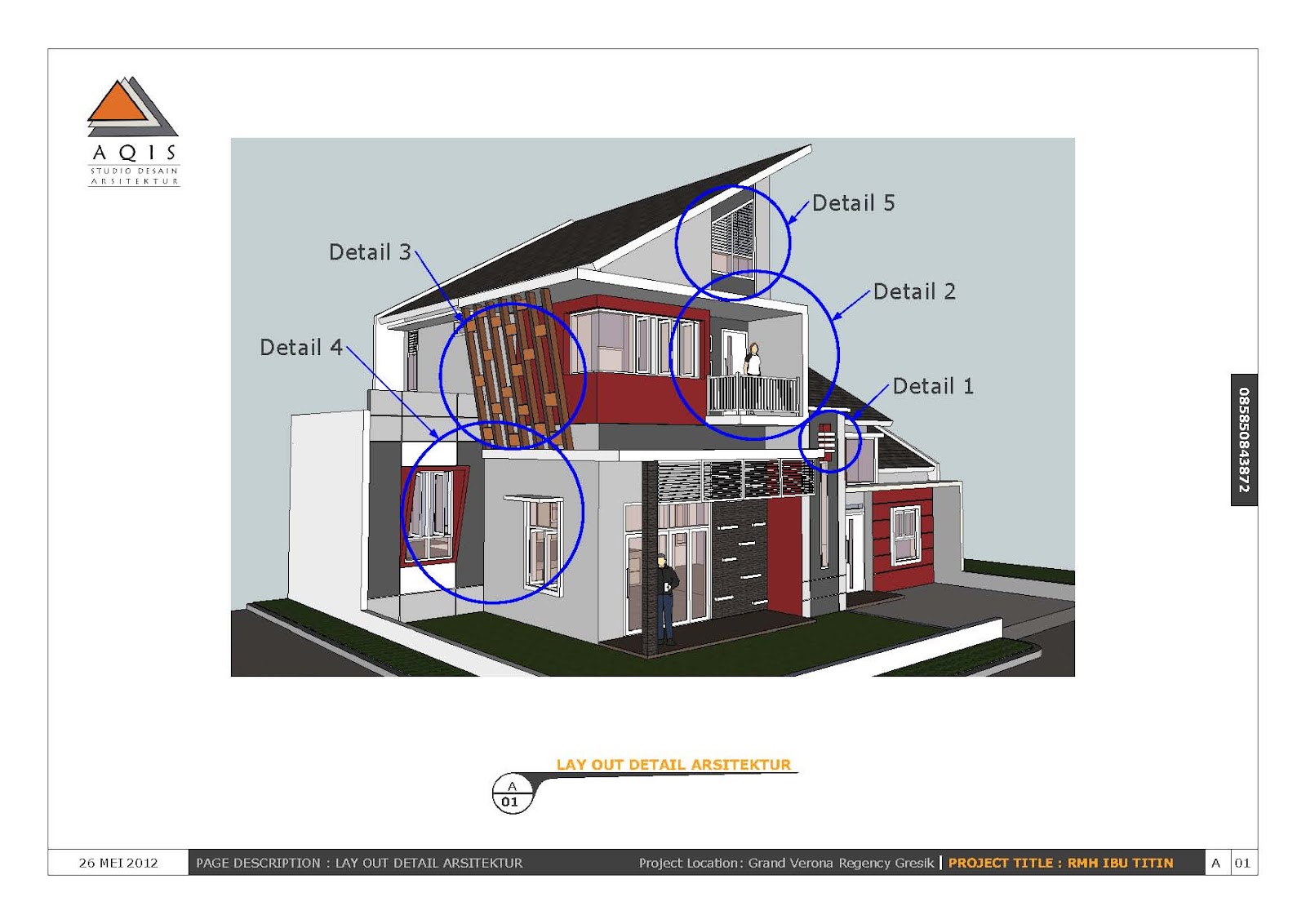 Aqis Studio  Jasa Desain Rumah Online  Jasa Arsitek Online: Contoh 