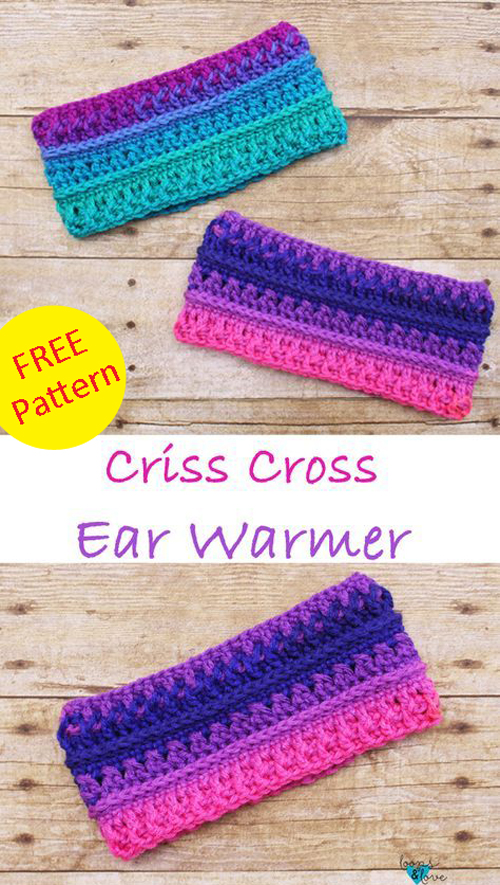 Criss Cross Ear Warmer - Free Pattern