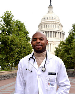 Capt. Charles Booth received his Doctor of Medicine degree from USU's School of Medicine. He was matched to his first choice at the Tripler Army Medical Center in Honolulu, Hawaii. [Photo credit: Student National Medical Association (SNMA), USU chapter]