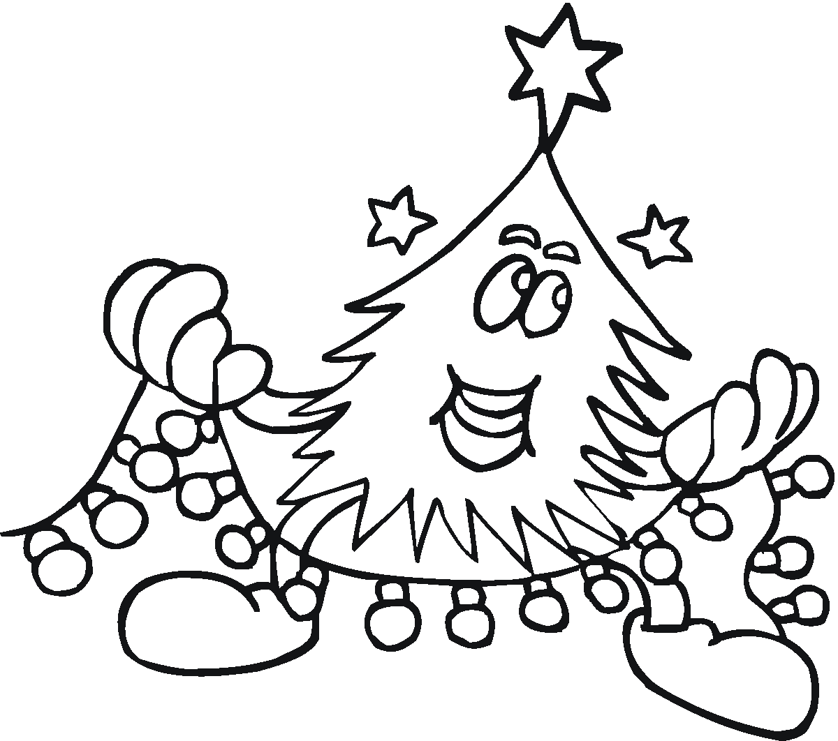 Christmas Tree Coloring Pages 4