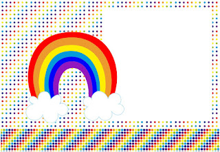 Rainbow, Free Printable Invitations, Labels or Cards.