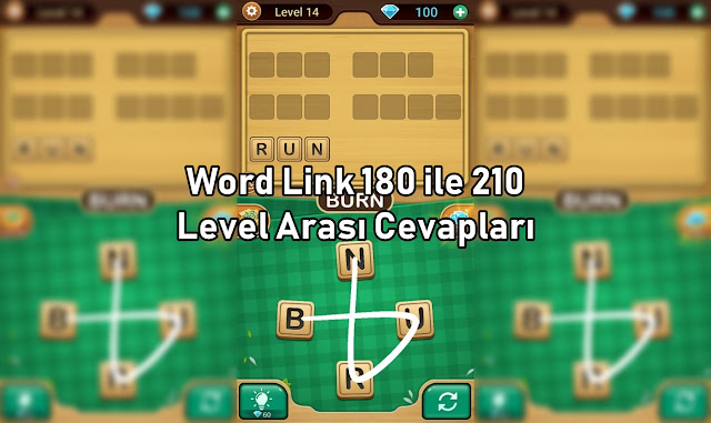 Word Link 180 ile 210 Level Arası Cevaplar