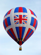 This balloon is powered by hot air generated by debate (union jack balloon)