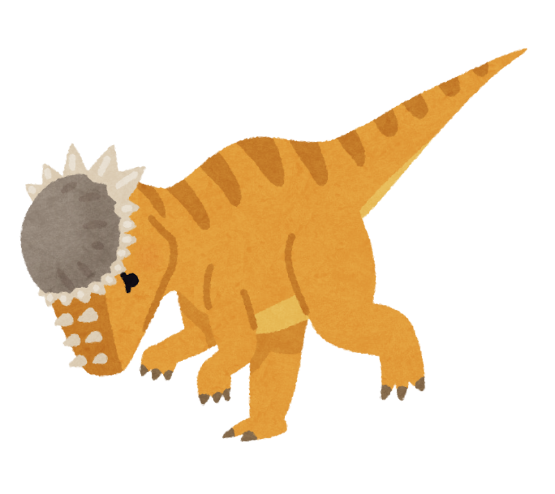 パキケファロサウルスのイラスト 恐竜 かわいいフリー素材集