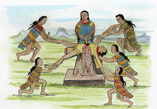 The Aztecs gruesome human sacrifices