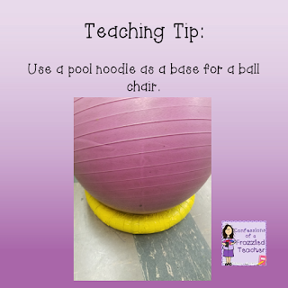 Teaching Tip - Use Pool Noodles for Exercise Balls